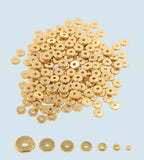 100pcs 18k Gold Filled Flat Disc Roundel Spacer Heishi Beads for Jewelry Making Bracelets Necklaces Made in USA