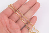 18k Gold Filled Paperclip Chain 4mm 16" 18" 1420 14/20 Gold Filled