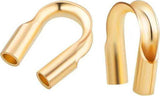 Gold filled wireguard wire guard thimble 18K gold filled 4x4mm size - 1mm hole - 10 pieces per order