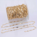 18K Gold Filled Cross chain 5x13mm Unfinished Chain by the yard
