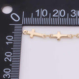 18K Gold Filled Cross chain 5x13mm Unfinished Chain by the yard