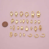 Carabiner Push Clasp Gold Filled Lobster Clasp, Claw Clasp, Lobster for DIY Bracelet Necklace Jewelry Making Findings Supply