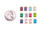 Full set birthstone charms charm rectangle made in usa 1420 14/20 gold filled 6x8mm