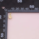 Flower daisy charm 18k Gold Filled Charm Bar Bracelets and Necklaces Silver Pave CZ Minimalist Charms