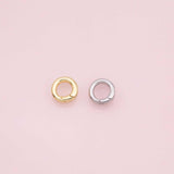 18K Gold Filled Round Carabiner Clasp,Carabiner Lock Connector,Spring Push Gate for DIY Jewelry Finding Necklace Bracelet Gold Filled Silver