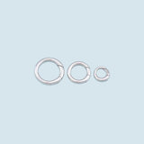 18K Gold Filled Round Carabiner Clasp,Carabiner Lock Connector,Spring Push Gate for DIY Jewelry Finding Necklace Bracelet Gold Filled Silver