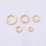 22k Gold Filled Push Clasp Gate Ring 5 Size Charm Holder Bail for Charm Jewelry kit supplies for DIY Jewelry Charm holder