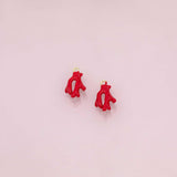Coral reef red coral branch enamel charm 18k Gold Filled Charm Bar Bracelets and Necklaces Silver Pave CZ Minimalist Charms