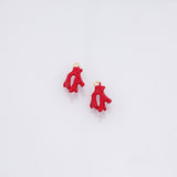 Coral reef red coral branch enamel charm 18k Gold Filled Charm Bar Bracelets and Necklaces Silver Pave CZ Minimalist Charms