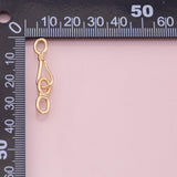 22k Gold Filled Silver fish hook and eye clasp , Carabiner Lock Connector, Spring Push Gate for DIY Finding Necklace Bracelet