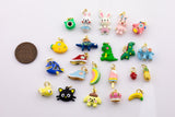 Kawaii enamel animal fruit cartoon charm mini cute colorful charm pendant for kids jewelry making bracelet earring necklace component c590