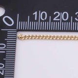 18K Gold Filled Small Cuban Curb chain 2mm Unfinished Chain by the yard