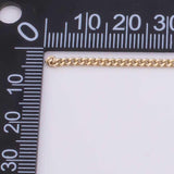 18K Gold Filled Small Cuban Curb chain 2mm Unfinished Chain by the yard