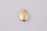 18K Gold Filled Decorative Flower Locket Pendant Love Heart Openable Locket Charm | X-678 23x16mm