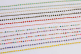 18k gold filled enamel ball chain - satellite bead chain gold - blue black white pink multi color turquoise - wholesale bulk chain on spool