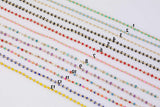 18k gold filled enamel ball chain - satellite bead chain gold - blue black white pink multi color turquoise - wholesale bulk chain on spool