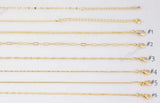 necklaces 16" necklace satellite paperclip rolo singapore oval chain necklaces gf 1420 14/20 gold filled 22K Gold Filled