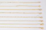 necklaces 16" necklace satellite paperclip rolo singapore oval chain necklaces gf 1420 14/20 gold filled 22K Gold Filled