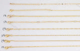 necklaces 16" necklace satellite paperclip rolo singapore oval chain necklaces gf 1420 14/20 gold filled 22K Gold Filled