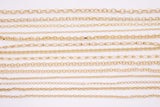 Rolo and Oval Chain Selection 18K Gold Filled unfinished loose chain for bracelets and necklaces charm bar chain by the yard