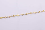 14k Gold Filled Clover Chain 6mm - White Gold Filled Chain - By the Yard