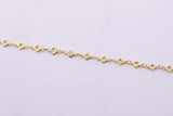 14k Gold Filled Clover Chain 6mm - White Gold Filled Chain - By the Yard