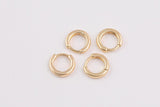 14K gold filled hoop earrings findings huggies 10mm 12mm 1420 14/20 gold filled - 4pcs
