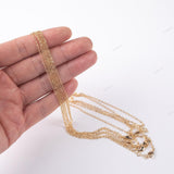 16" small oval chain 1mm 1.5mm 2mm made in usa gold filled with 2 inch extender 22K Gold Filled