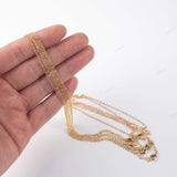 16" small oval chain 1mm 1.5mm 2mm made in usa gold filled with 2 inch extender 22K Gold Filled