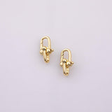 18K gold filled lobster toggle clasp 8x19mm spring gate push clasp toggle connector necklace bracelet 1pc per order