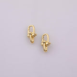 18K gold filled lobster toggle clasp 8x19mm spring gate push clasp toggle connector necklace bracelet 1pc per order