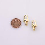 18K gold filled lobster toggle clasp 8x19mm spring gate push clasp toggle connector necklace bracelet 1pc per order