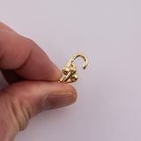 18K gold filled lobster toggle clasp 8x19mm spring gate push clasp toggle connector necklace bracelet 1pc per order