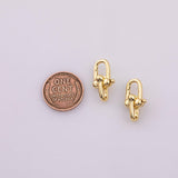 18K gold filled lobster toggle clasp 8x19mm spring gate push clasp toggle connector necklace bracelet 1pc per order