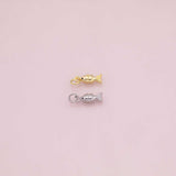Fish with black eye charm 18k Gold Filled Charm Bar Bracelets and Necklaces Silver Pave CZ Minimalist Charms
