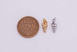 18k gold filled dainty sea snail shell ocean beach charm 12x5mm silver for earrings bracelets necklaces minimalist charms cz pave