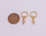 18k gold filled dainty sea snail shell ocean beach charm 12x5mm silver for earrings bracelets necklaces minimalist charms cz pave