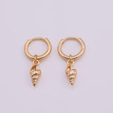 18k gold filled dainty sea snail shell ocean beach charm 12x5mm silver for earrings bracelets necklaces minimalist charms cz pave