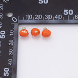 Pumpkin Jack-o'-lantern charm halloween fruit enamel charm 18k Gold Filled Charm Bar Bracelets and Necklaces Silver Charms