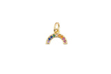 18K gold filled rainbow multicolor charm pendant 1420 14/20 gold filled 7x10mm