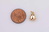 18K gold filled penguin charm 8x12mm antarctica bracelet charm necklace pendant minimalist charms cz pave