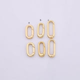 18k Gold Filled Oval Carabiner Clasp, Carabiner Lock Connector, Spring Push Gate for DIY Jewelry Finding Necklace Bracelet