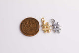 22k Gold Filled Pound Sign Charm 8x14mm Number Hashtag Hash No. Sign Charm Silver Bracelet Necklace Pendant Minimalist Charms CZ Pave