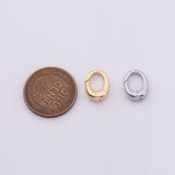 22k Gold Filled Round Carabiner Clasp 8x12mm, Carabiner Lock Connector, Spring Push Gate for DIY Jewelry Finding Necklace Bracelet