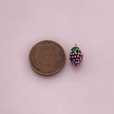3D grape charm fruit enamel 22K Gold Filled Silver for Charm Bar Bracelets and Necklaces Charms