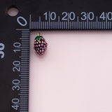 3D grape charm fruit enamel 22K Gold Filled Silver for Charm Bar Bracelets and Necklaces Charms