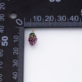 3D grape charm fruit enamel 22K Gold Filled Silver for Charm Bar Bracelets and Necklaces Charms