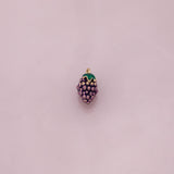 3D grape charm fruit enamel 22K Gold Filled Silver for Charm Bar Bracelets and Necklaces Charms