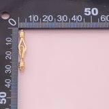 18K Gold Filled Silver fish hook and eye clasp S-Hook Clasp 5x30mm for DIY Finding Necklace Bracelet