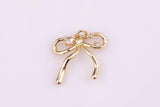 18K gold filled 18x20mm ribbon bow minimalist charm | ag494